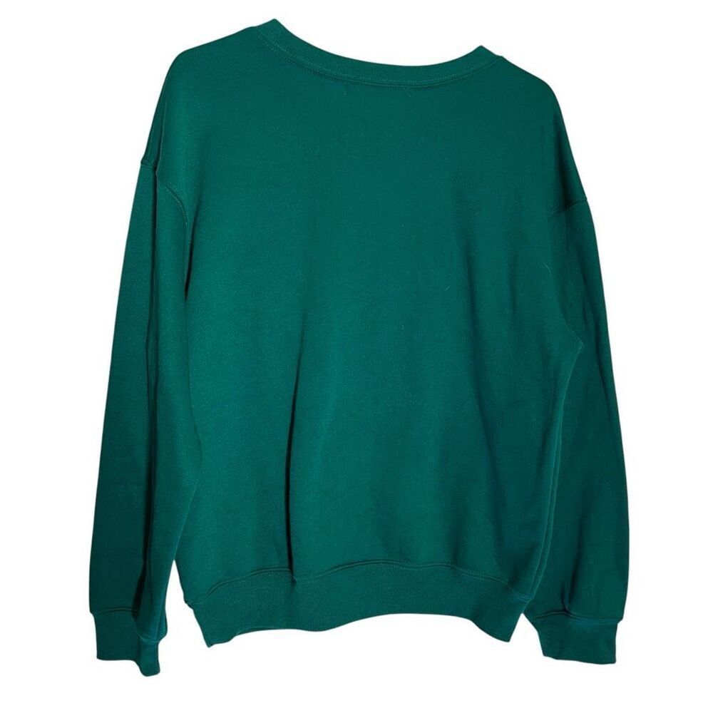 Wound Up What The Elf Is Going On Here Christmas Sweatshirt Green Size Medium - Picture 6 of 6